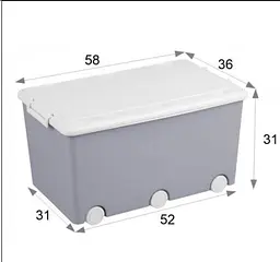 Контейнер для іграшок Tega Baby graphite red - мініатюра 2