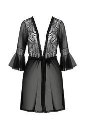 Пеньюар Passion Leafa Peignoir black, XXL/XXXL