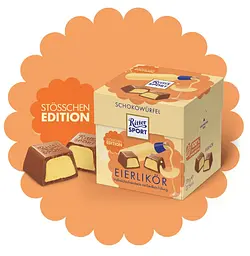 Шоколадні цукерки Ritter Sport Schokowürfel Eierlikör 176г - мініатюра 3