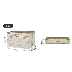 Складаний контейнер Naturehike CNK2450XB020, 52 л, бежево-сірий - мініатюра 5