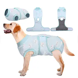 Післяопераційна попона для собак Wan Talk Recovery Suit, White Stars, 5XL