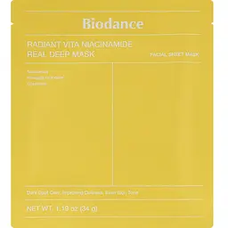 Маска для обличчя Biodance Radiant Vita Niacinamide Real Deep Mask 34 г (8809937361459)