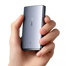 Зарядний пристрій Baseus GaN5 Pro Ultra-Slim 65W 1Type-C+1USB+Cable Type-C to Type-C 100W CCGP150113 Grey - мініатюра 5