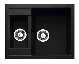 Кухонна мийка Adamant Duplex 610x495x200 чорний 100001455, Чорний