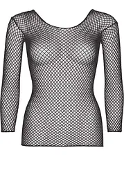 Сітчастий топ Leg Avenue Long Sleeves T-Shiets Black, One Size - мініатюра 3