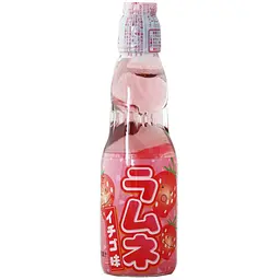 Японський газований напій з кулькою Ramune Strawberry 200 мл