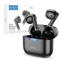 Навушники Hoco EW34 Full true wireless BT headset Black - мініатюра 3