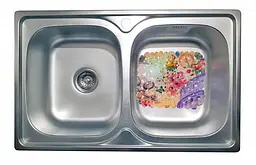 Кухонна мийка Romzha Fifika 2C Textura RO44016, Сірий - мініатюра 2