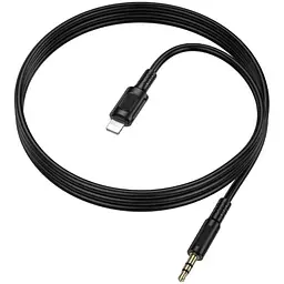 Аудіо кабель Aux Borofone BL25A Nice (Lightning to AUX 3.5mm) (1m) Black - мініатюра 5