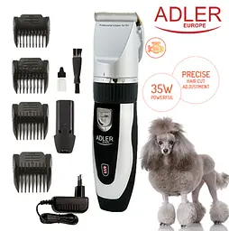 Машинка для стрижки тварин 4 насадки Adler AD 2823 - мініатюра 8
