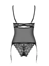 Корсет і стрінги Obsessive Contica L/XL чорний - мініатюра 6