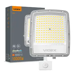 LED прожектор Videx F5, 100W 3000-5000-6500K з датчиком руху 230V White (VL-F5-100CW-S) (29263-000)