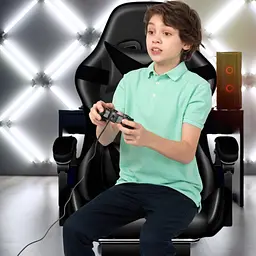 Крісло геймерське Yato Player з підставкою для ніг та масажем Black (100003) - мініатюра 10