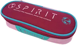 Пенал шкільний Spirit 23x9x7 см поліестер бордово-рожевий - мініатюра 3
