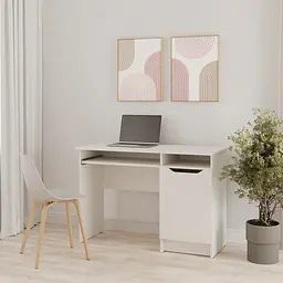 Письмовий стіл MebelStar Лілу 110x50x75 см Аляска білий (MBS-1309)