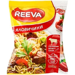 Локшина швидкого приготування Reeva 85г Яловичина пачка