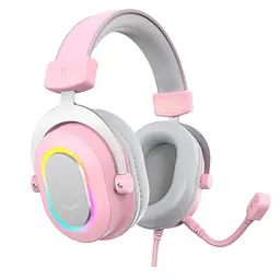 Ігрові навушники з мікрофоном Fifine H-6P RGB USB 7.1 Pink - мініатюра 2