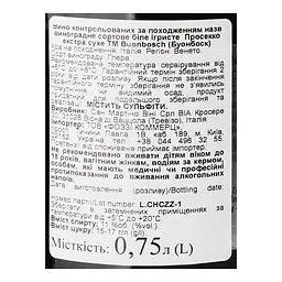 Вино ігристе BuonBosch Prosecco DOC Extra Dry 1.5 л (2 шт. х 0.75 л) - мініатюра 4