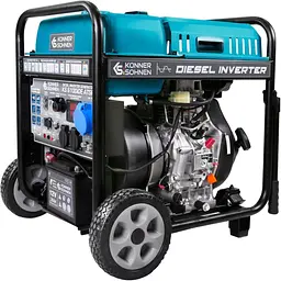 Генератор інверторний KonnerSohnen KS 6100iDE ATSR, 230В, 5.5кВт, АВР(ATS), електростартер, 98кг / 5000 Вт / Дизель (KS6100IDEATSR)