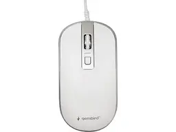 Миша Gembird MUS-4B-06-WS Gray White - мініатюра 2