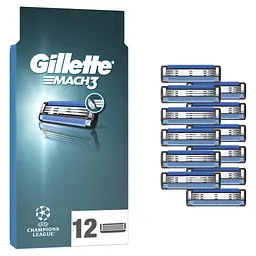 Змінні касети Gillette Mach3 12 шт. (3014260323240/8006530028875) - мініатюра 2