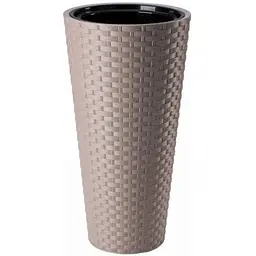 Горщик для квітів Form-Plastic Rattana слим-40 63 л бежевий (3850-051)