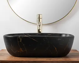 Умивальник Rea Belinda 33,5x46,5 black marble matt (REA-U8908), Матова - мініатюра 3
