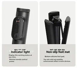Селфі - монопод бездротовий трипод Xiaomi Zoom Stand Selfie Stick 2 чорний (XMBJZPGO2YM) - мініатюра 6