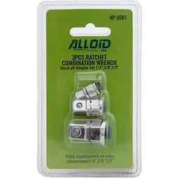 Набір перехідників на ключ тріскачковий Alloid 1/4" 3/8" 1/2" (NP-0581) - мініатюра 4