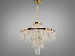 Люстра кришталева Diasha 376-800GD золото LED 165Вт багатоярусна підвісна - мініатюра 4