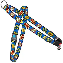 Шлея для собак WAUDOG Nylon з QR-паспортом "ВАУ" S (5463)