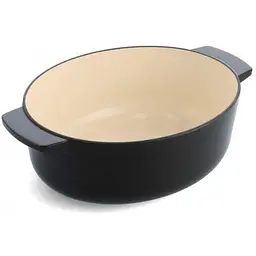 Гусятниця чавунна з кришкою KitchenAid 30 см 5.6 л чорна (CC006064-001) - мініатюра 4