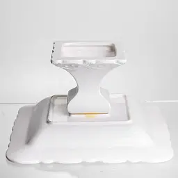 Фруктовница на ножке White Square 21,5*21,5 см фарфоровая квадратная Yiwu 120-YH-HG057 - миниатюра 6