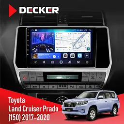 Штатна магнітола Toyota Land Cruiser Prado 150 2017-2020 Decker D10-006 4x64, 4G Decker (НФ-00008086)