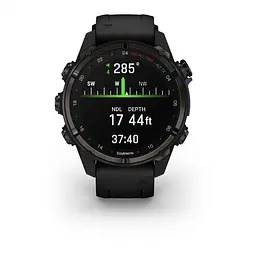 Спортивний годинник Garmin Descent Mk3i – 43 mm Carbon Gray DLC Titanium w. Black Silicone Band (010-02753-10/11) - мініатюра 9