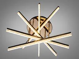 LED люстра стельова Romin чорна 72 Вт 12 м² без пульта - мініатюра 3