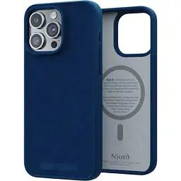 Чохол-накладка Njord Suede MagSafe Case Blue для iPhone 15 Pro Max