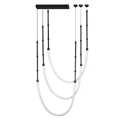 Люстра стельова LED Levistella 7813132-3 BK, 27W, 4000K, чорний, сучасний стиль для вітальні