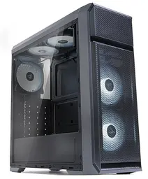 Корпус Zalman N5 OF Black, без БЖ, Mid Tower, для ATX / Micro ATX / Mini ITX, 2xUSB 2.0, 1xUSB 3.0, 3x120 мм White LED Fan, бічна панель з акрилу - мініатюра 2