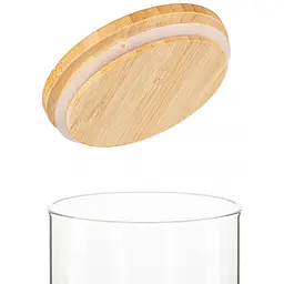 Банка для зберігання Shelley Glass з бамбуковою кришкою 8.5x20.5 см 1 л (S0105-2) - мініатюра 2