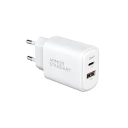 Мережевий зарядний пристрій ArmorStandart Poweraze 20W GaN Type-C + USB-A White (ARM87066) - мініатюра 4