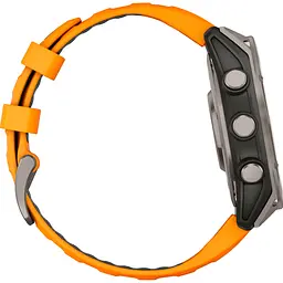 Смарт-годинник Garmin Fenix 8 AMOLED Sapphire 47mm Titanium with Spark Orange/Graphite Silicone Band (010-02904-10) [115077] - мініатюра 5