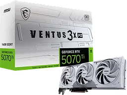 Відеокарта GeForce RTX 5070 Ti 16GB MSI Ventus 3X Pz OC (RTX 5070 Ti 16G VENTUS 3X PZ OC)