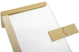 Душова кабіна Rea Hugo 80x80 gold подвійна REA-K6608, Золотий, Універсальна, прозорий, золотий - мініатюра 7