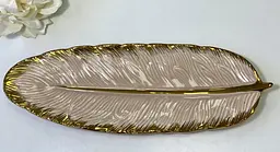 Тарілка "Рожеве перо", вел 12,5x36x2,5 см