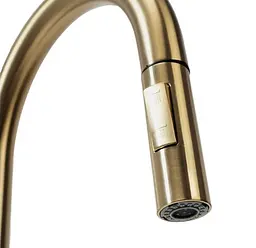 Змішувач для кухні з витяжним виливом Rea Fresh brushed gold (REA-B9148) золотий - матовий - мініатюра 5