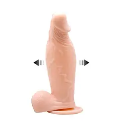 Надувний фалоімітатор Baile Inflatable Dong, 19х3.5 см (тілесний) - мініатюра 3
