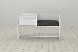 Банкетка з тумбочкою Ferrum-decor Бланка 540x1000x320 метал Білий ДСП Білий 16 мм (FRD-103031) - мініатюра 4