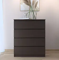 Комод в спальню MebelStar Нео 4Ш 80x43x98 см Венге темний (MBS-1076) - мініатюра 2