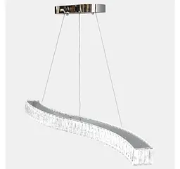 Світлодіодна люстра підвісна Artlight 8220-1000LCH з хвилеподібним кришталевим корпусом, 63W - мініатюра 5
